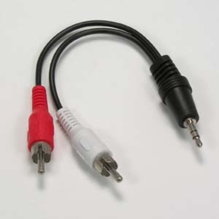 BESTLINK NETWARE Stereo Plug(3.5mm) to 2xRCA-M Cable- 6 inch 201407